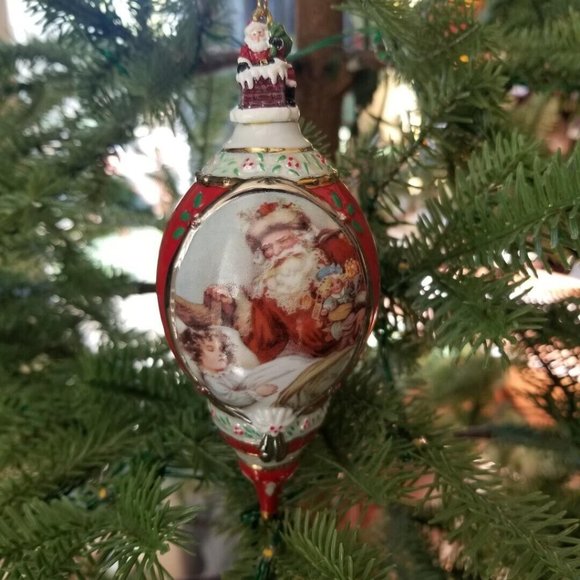 VNTG 2000 Bradford Exchange Santa Millennial Porcelain Ornaments Collection # 3 - Picture 8 of 10